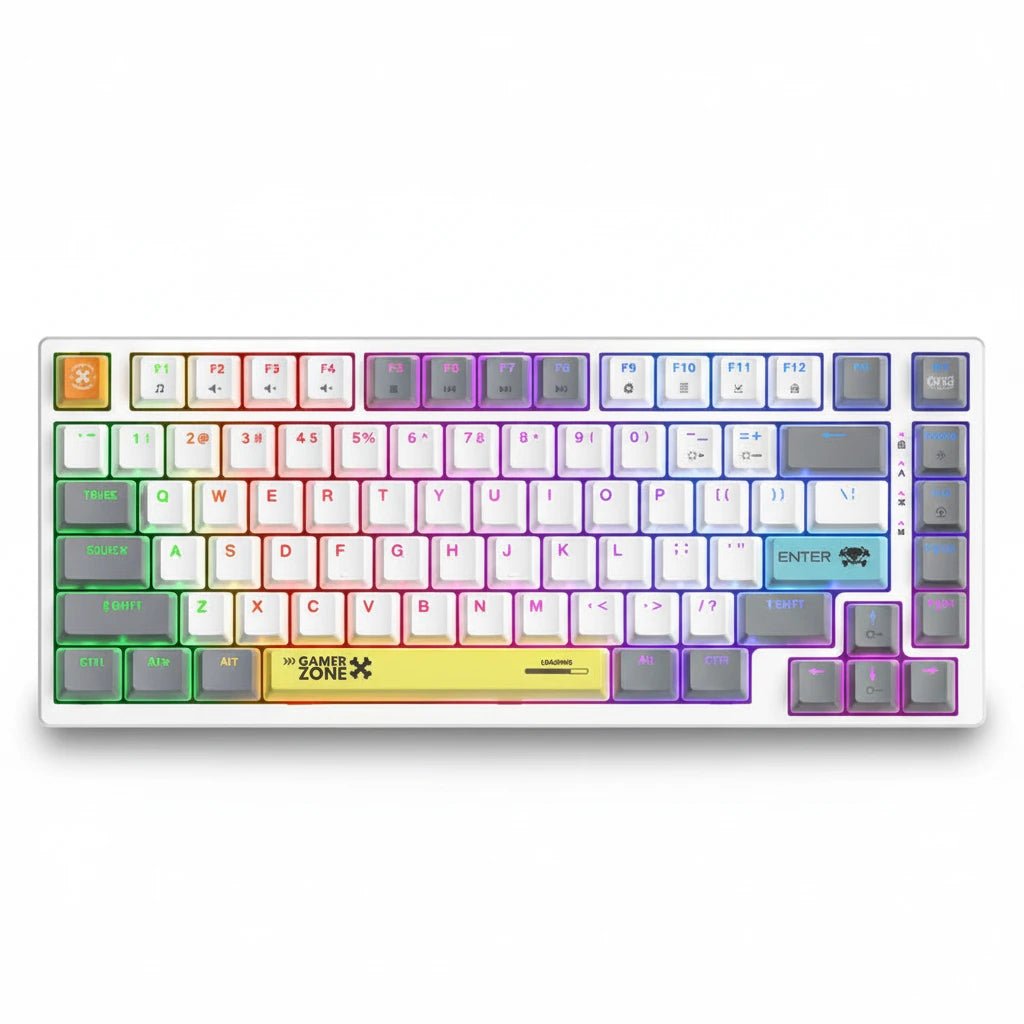 ONIKUMA G58 White MECHANICAL 60% RGB GAMING KEYBOARD - gametricks