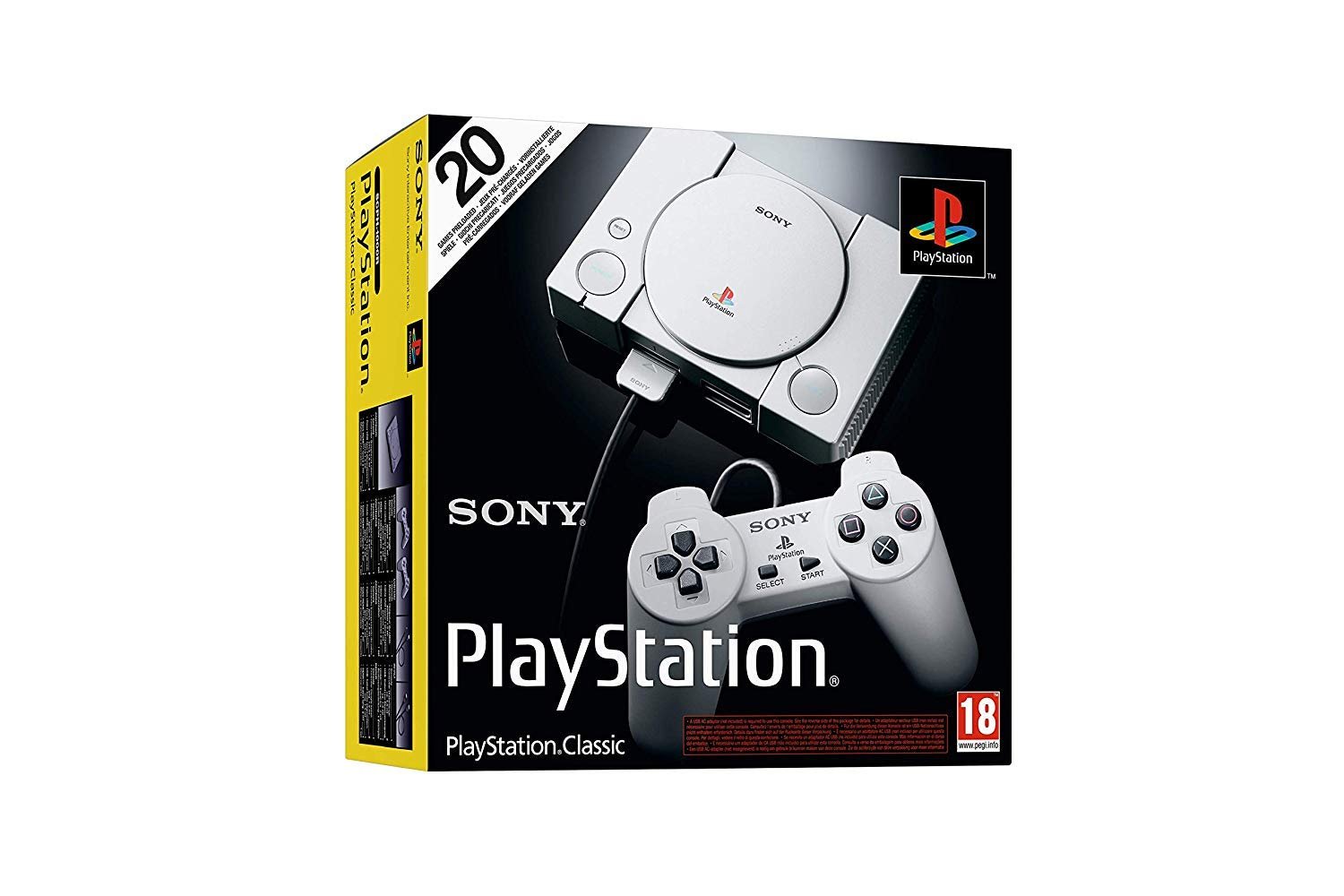 Original Sony PlayStation Classic Mini Console With 20 Classic Games - gametricks