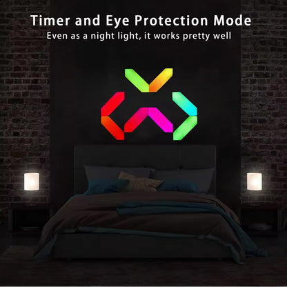 Smart 3D LED RGB Wall Lights, Smart RGBIC Hexagon Shape Lights TUYA