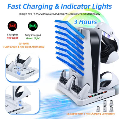 iPlay Multifunctional Cooling Stand with Charging Dock For Dualsense & PS VR2 Controllers IPLAY