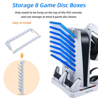 iPlay Multifunctional Cooling Stand with Charging Dock For Dualsense & PS VR2 Controllers IPLAY