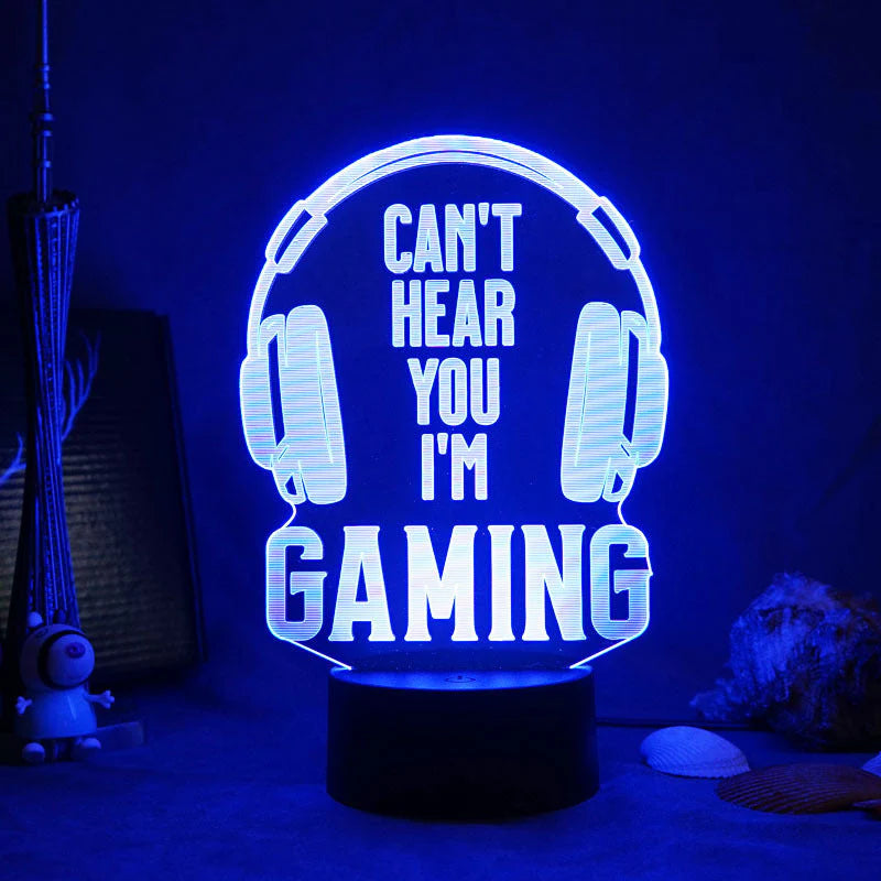 Gaming Room Desk Setup Lighting Decor 3D Visual LED Night Lamp - 7 Color Change FULLOSUN