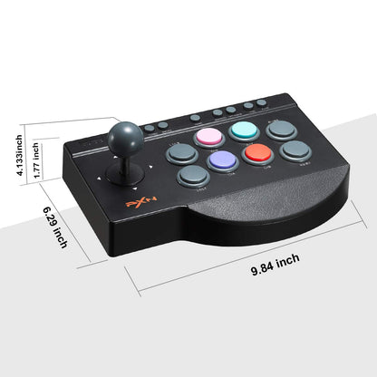 PXN Arcade Fight Stick 0082 Fight Stick Arcade Game Fighting Joystick PC with Turbo/Macro Functions Compatible with PC, PS4, PS3, Xbox, Switch - gametricks