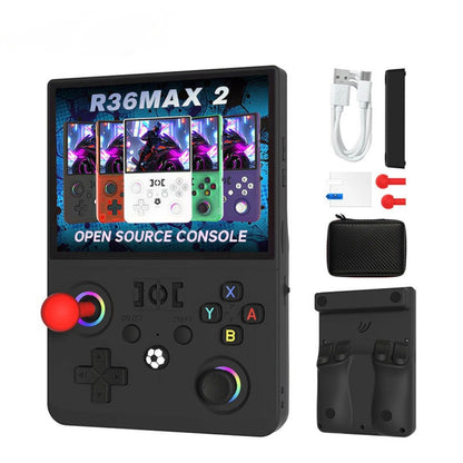 R36 Max 2 Handheld Game Console 4.5 Inch Linux System 4000mah Supports Wifi 30+simulators 18500+ Games Included