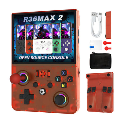 R36 Max 2 Handheld Game Console 4.5 Inch Linux System 4000mah Supports Wifi 30+simulators 18500+ Games Included