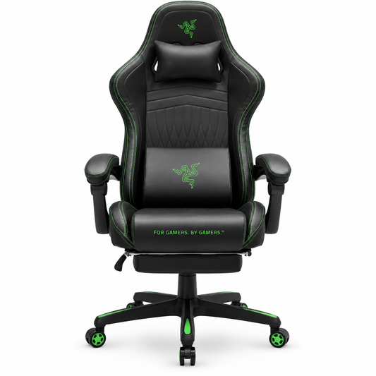 Razer Inspired Pro Gaming Chair front view with soft bottom shadow