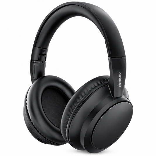 Remax RB-100HB Foldable Wireless Headphone - Black with soft narrow bottom shadow