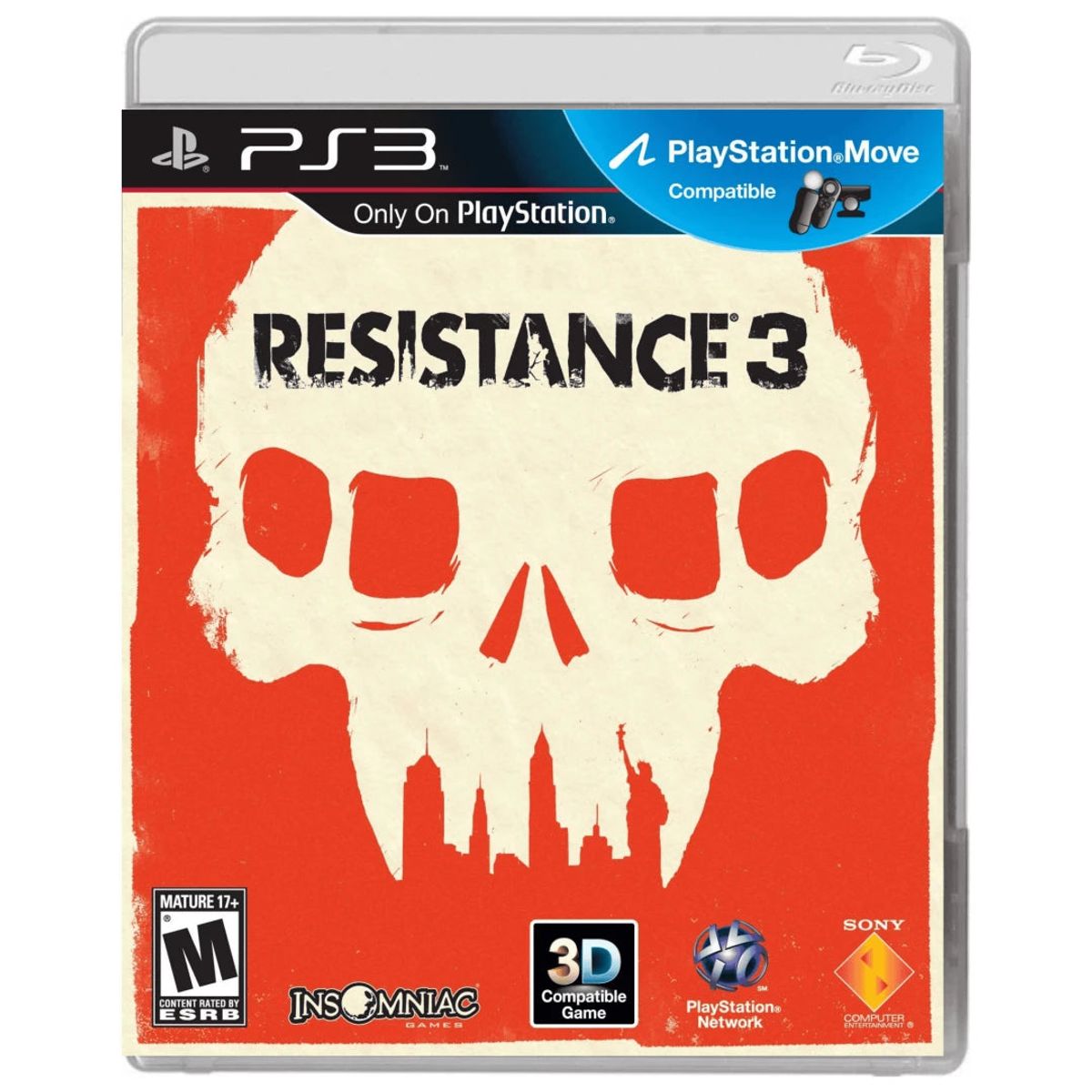 Resistance 3 PS3 front cover on white square background