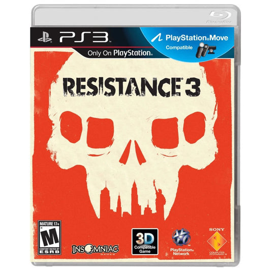 Resistance 3 PS3 front cover on white square background