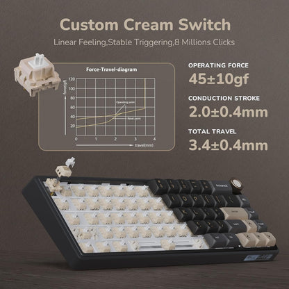 RK ROYAL KLUDGE R65 Wired Mechanical Gaming Keyboard with Volume Knob - gametricks