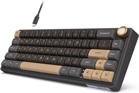 RK ROYAL KLUDGE R65 Wired Mechanical Gaming Keyboard with Volume Knob - gametricks