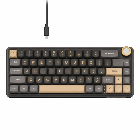 RK ROYAL KLUDGE R65 Wired Mechanical Gaming Keyboard with Volume Knob - gametricks
