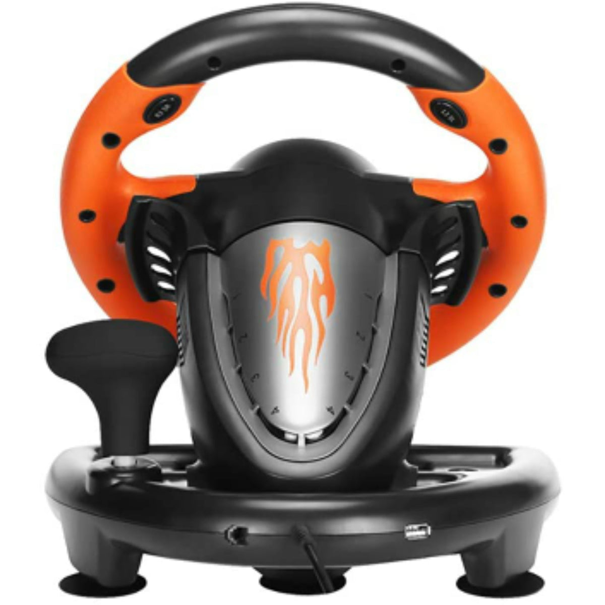 PXN V3 Pro 180 Degree Steering Wheel with Pedals, Vibration Feedback fot for PC, PS3, PS4, Xbox One & Series XS, Nintedno Switch - Orange PXN