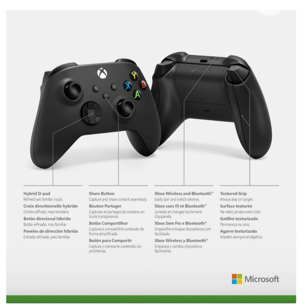 Xbox Wireless Controller - Carbon Black for Xbox Series X|S, Xbox One, and Windows Devices MICROSOFT