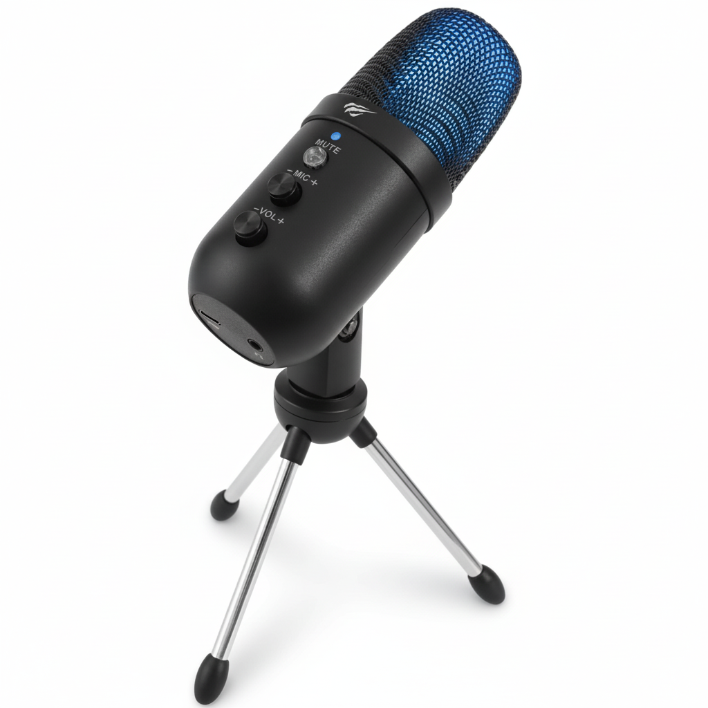 HAVIT GK51 Recording Live Microphone with RGB Lighting