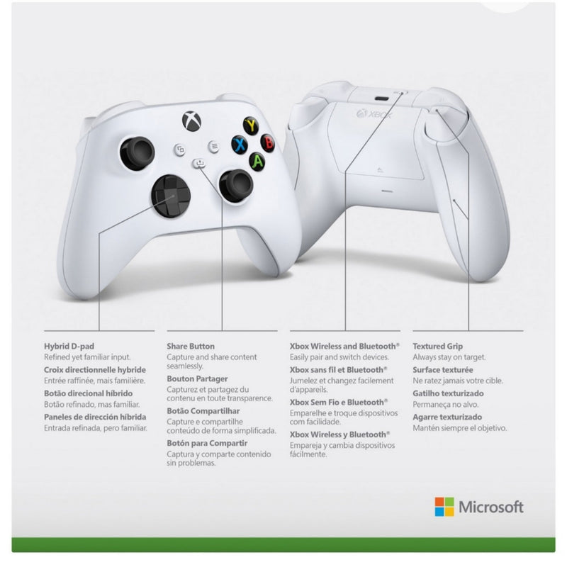 Xbox Wireless Controller - Robot White for Xbox Series X|S, Xbox One, and Windows Devices MICROSOFT