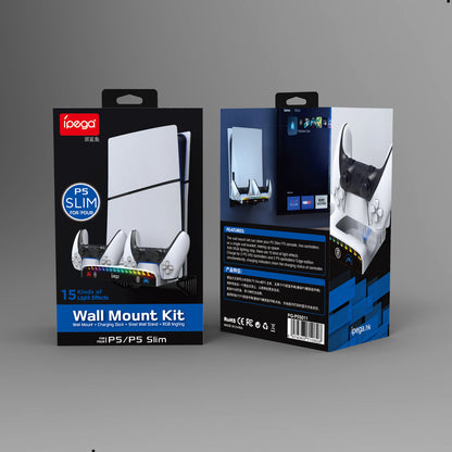 IPEGA Wall Mount Charging Dock with RGB Light For PP5 & PS5 Slim - PG-P5S011 IPEGA