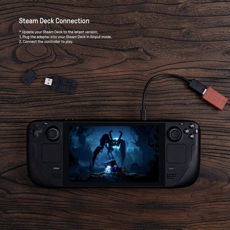 8Bitdo Wireless USB Adapter 2 for Switch, Windows, Mac, Raspberry Pi & Steam Deck - Compatible with Xbox, PS5 Controllers 8Bitdo