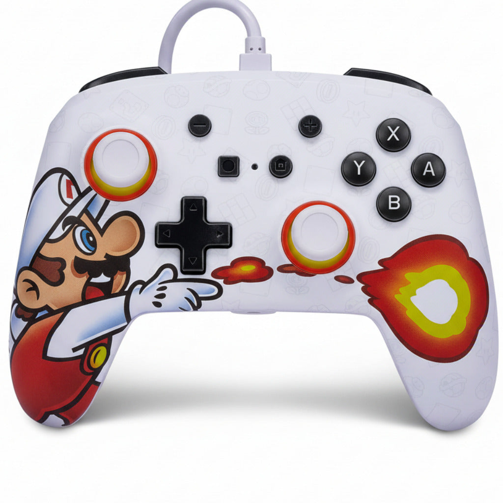 PowerA Enhanced Wired Controller for Nintendo Switch - Fireball Mario POWERA