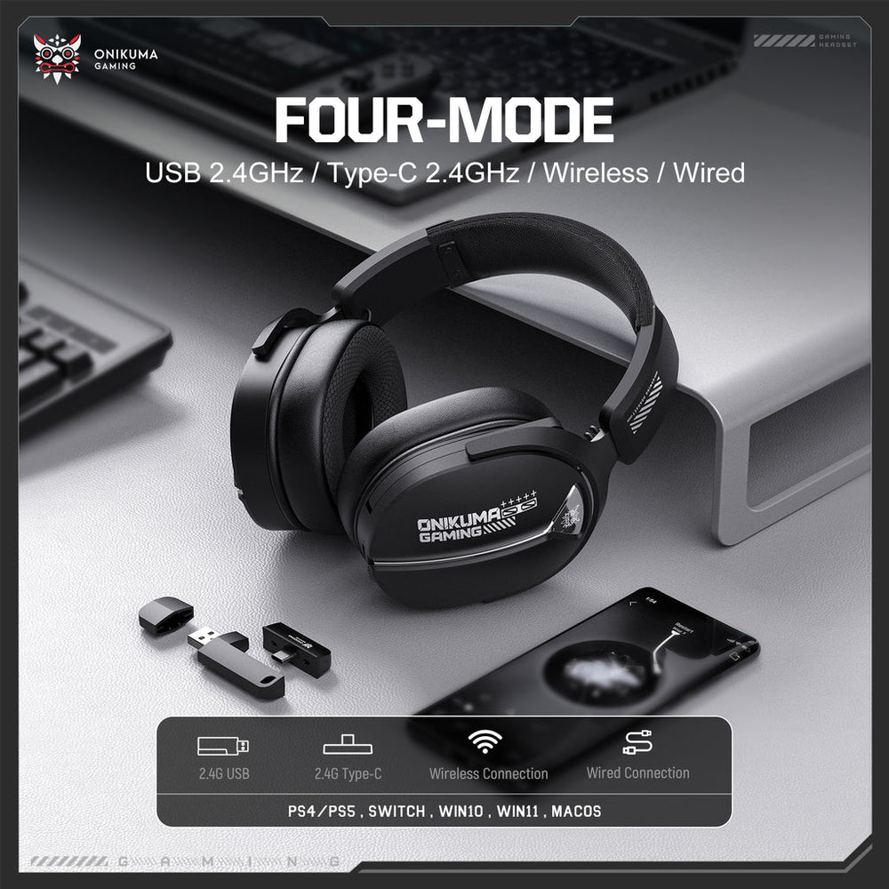 Onikuma GT887 4-Mode Gaming Headset with Microphone