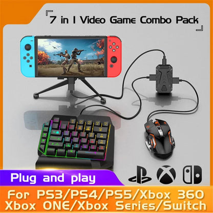 MIX master Convertor Set RGB Gaming Keyboard & Mouse Combo Pack for PS3 / PS4 / PS5 / Xbox One / Xbox Series S|X / Nintendo Switch MIXMASTER