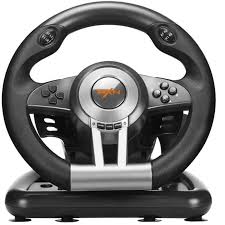 PXN V3 Pro 180 Degree Steering Wheel with Pedals, Vibration Feedback fot for PC, PS3, PS4, Xbox One & Series XS, Nintedno Switch - Black PXN