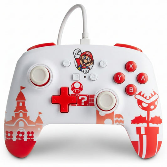 PowerA Enhanced Wired Controller for Nintendo Switch - Mario Red/White POWERA