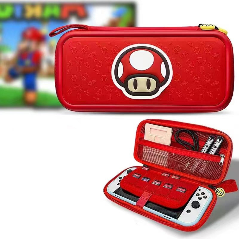 3D Pattern Deluxe Hard Protective Carrying Bag for Nintendo Switch - Super Mario Mushroom IPLAY