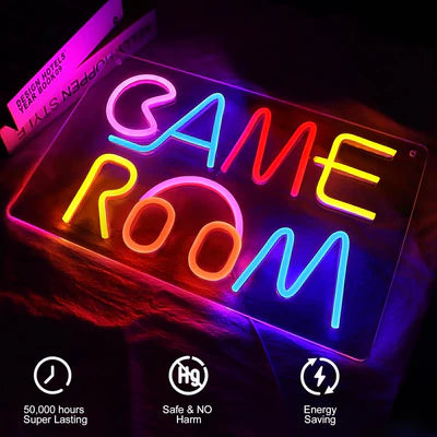 LED Light Neon Sign For Wall Decor 27×18 cm - Game Room
