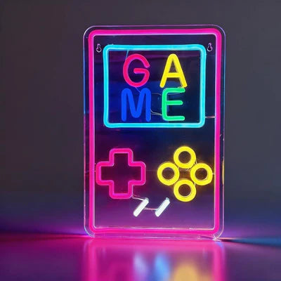 LED Light Neon Sign For Wall Decor 38×25 cm - Handheld Game