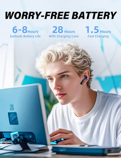 ONIKUMA T27 Dual Wireless Gaming Earbuds 2.4G/Bluetooth with ENC Microphone For Mobiles, Ipads, PC, Meta Quest, PS4, PS5 & Nintendo Switch ONIKUMA