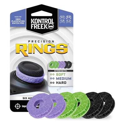 KontrolFreek Precision Rings | Aim Assist Motion Control for PS4, PS5, Xbox, Nintendo Switch Pro & Scuf Controllers (Black/Purple/Green)