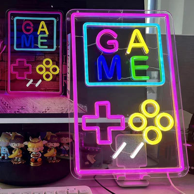 LED Light Neon Sign For Wall Decor 38×25 cm - Handheld Game