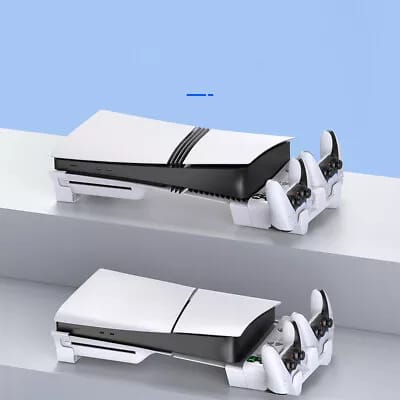 Horizontal Cooling Stand and Charging Station for PS5 Pro, & PS5 Slim Disc/Digital Edition IPEGA