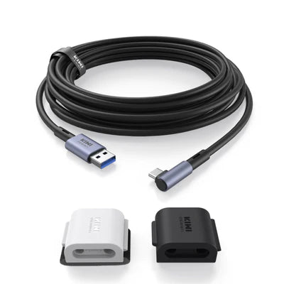 Kiwi Design 5 meter Link Cable with Cable Clip For Meta Quest 2/3/3s/Pro/Pico 4 Cable Creation