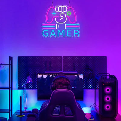LED Light Neon Sign For Wall Decor 39×32 cm - Gamer