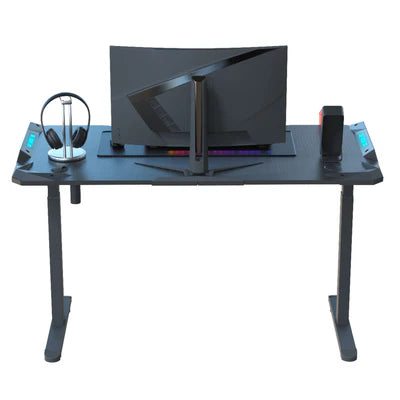 AY Ergonomic Electric Height Adjustable RGB Gaming Sit-Stand Desk