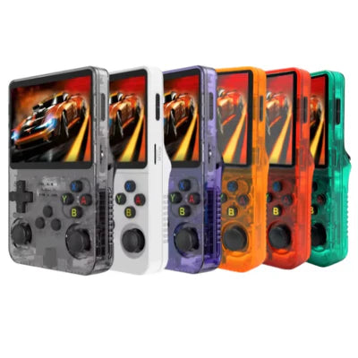 R36S Video Game Handheld Console, Built-in 64GB TF Card, 3.5 Inch IPS Screen, Retro Linux System, Support 15000+ Classic Games, 2.4G Wireless Gamepad, TV, Monitor Connection R36 Max