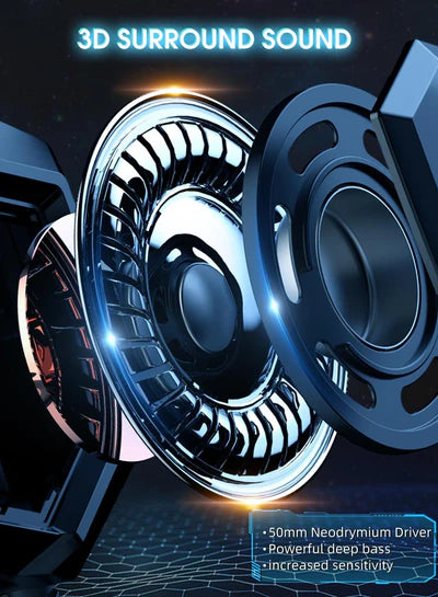 Onikuma K8 Wired RGB Gaming Headset - Black