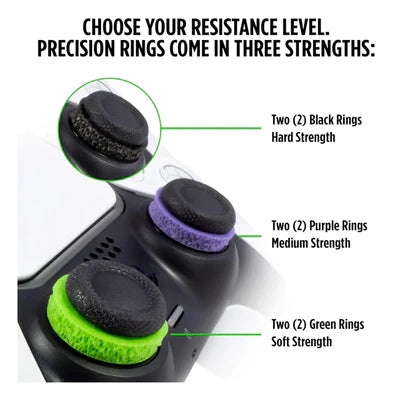 KontrolFreek Precision Rings | Aim Assist Motion Control for PS4, PS5, Xbox, Nintendo Switch Pro & Scuf Controllers (Black/Purple/Green)