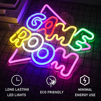 LED Light Neon Sign For Wall Decor 35×32 cm - Game Room