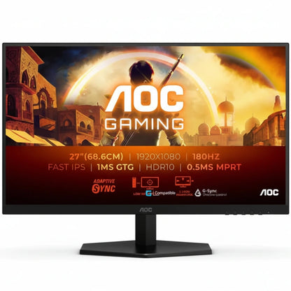 AOC gaming monitor with game scene on screen