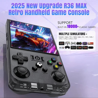 R36 Max (2025) 4inch IPS 21000+ Games Video Handheld Game Players 4000mAh OS Linux System Hand Retro Game Console R36 Max