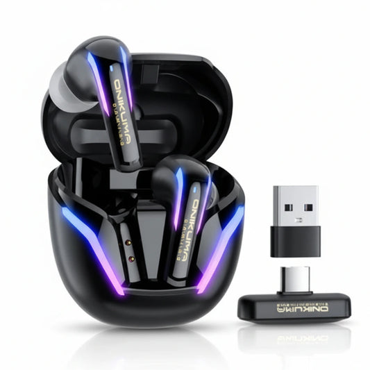 ONIKUMA T27 Dual Wireless Gaming Earbuds 2.4G/Bluetooth with ENC Microphone For Mobiles, Ipads, PC, Meta Quest, PS4, PS5 & Nintendo Switch ONIKUMA