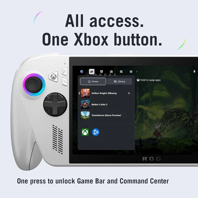 ASUS ROG Xbox Ally 7” 1080p 120Hz Gaming Handheld Touchscreen AMD Ryzen™ Z2 A 16GB RAM 512GB SSD White ASUS