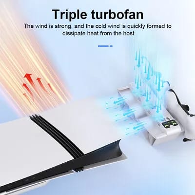 Horizontal Cooling Stand and Charging Station for PS5 Pro, & PS5 Slim Disc/Digital Edition IPEGA