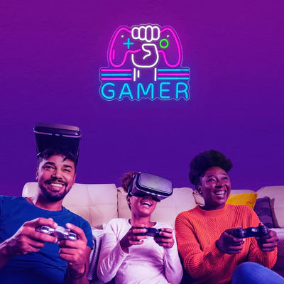 LED Light Neon Sign For Wall Decor 39×32 cm - Gamer