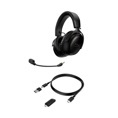 HyperX Cloud III Wireless – Gaming Headset for PC, PS5, PS4, up to 120-hour Battery, 2.4GHz Wireless, DTS Spatial Audio HYPERX