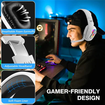kOTION Each G4100 RGB Gaming Headset - White Kotion Each