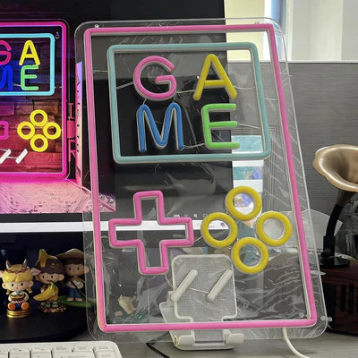 LED Light Neon Sign For Wall Decor 38×25 cm - Handheld Game